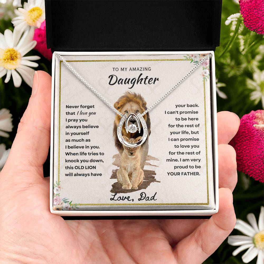 Daughter - Proud Father - Lucky Necklace